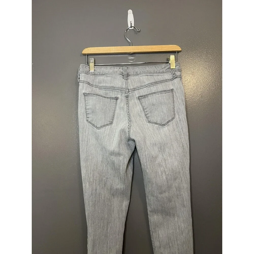 Universal Thread Jeans Womens 6 28R Gray Skinny Mid Rise Stretch Denim Pants - Picture 4 of 9